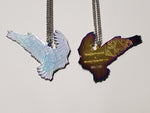 Necklace Pendant - "Flying Owl" - Glow in the Dark