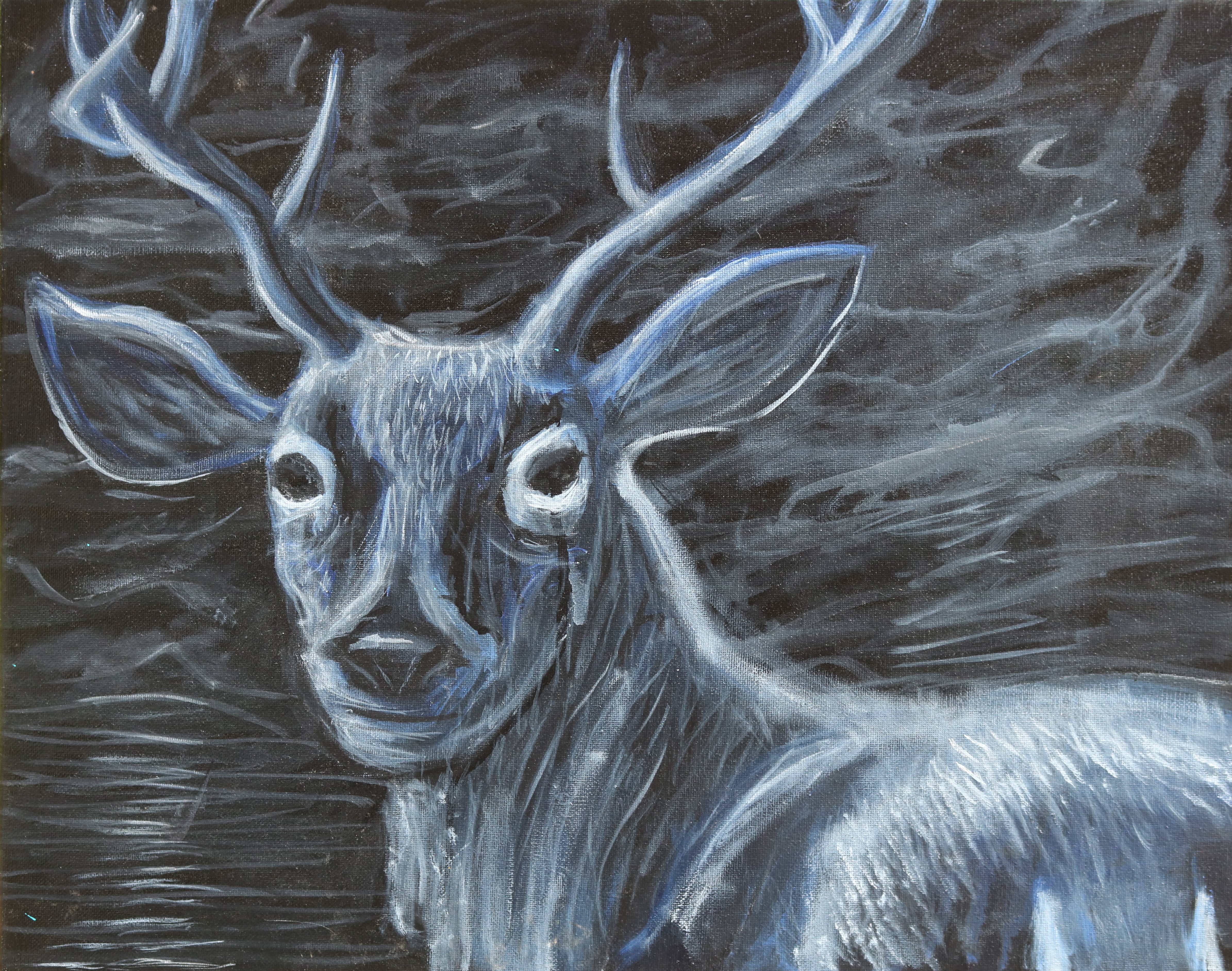 Painting - "Blue Deer"