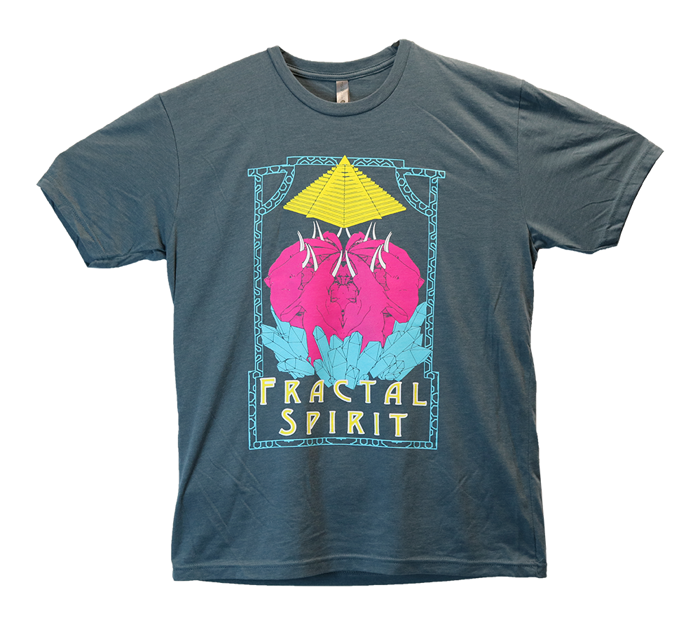 Shirt (Screen Print) - Crystal Elephant Mandala - Fractal Spirit